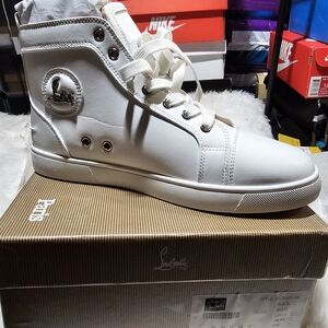 Christian Louboutin White High-Top Sneakers
